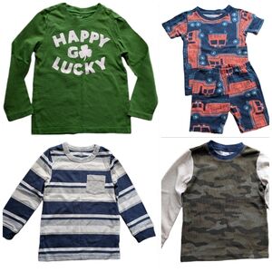 4 pcs Carter's Boys Clothing Set Long Sleeves+Pajama set